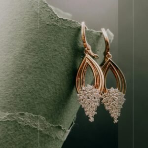Teardrop Cluster Drop Earrings